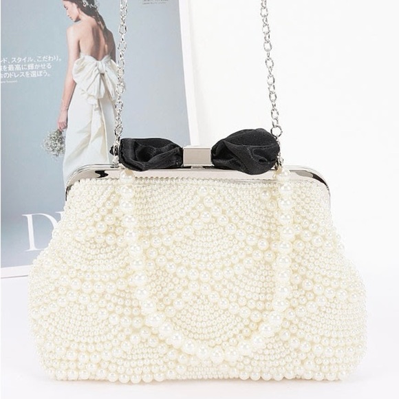 Pearl Evening Clutch – Bridal, Prom, Party Purse NWT - Picture 1 of 6